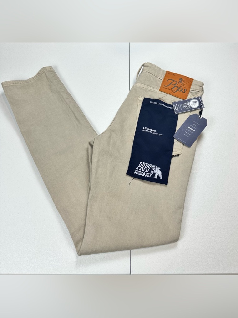 NWT PRPS Jeans Le Sabre Slim Straight Fit Mens Size 32x34 Japanese Denim Stretch
